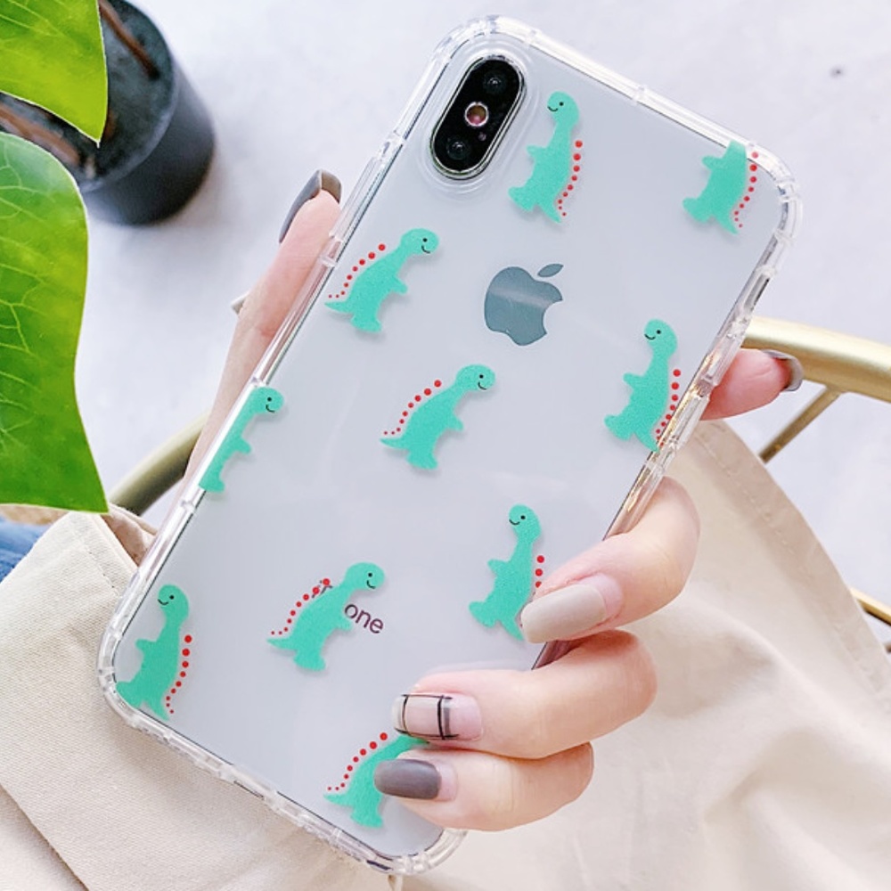 NEW Clear Green Dino Case - Picture 1 of 4